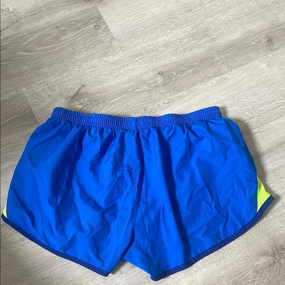 Nike Blue and Neon Yellow Athletic Shorts - Picture 4 of 4